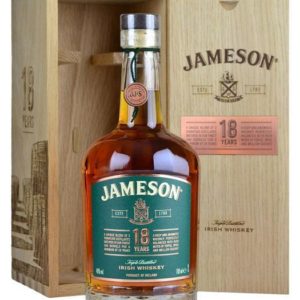 Jameson 18 Year Old Irish Whiskey, Launched in 2018, this whiskey is our rarest release and is bottled once per year, at cask strength.