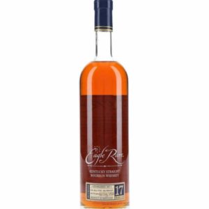 Eagle Rare Bourbon bourbon ages in oak barrels for nearly two decades and is only available in small quantities once a year