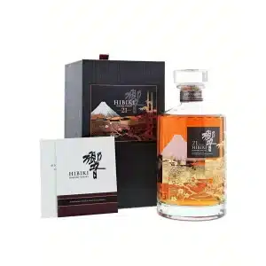 Discover the rare Hibiki 21 Year Old Mount Fuji Limited Edition Japanese whisky. Experience a refined blend aged in five cask types.