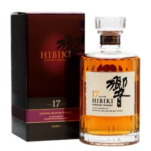Experience the refined elegance of Hibiki 17 Year Old Blended Whisky. Discover its award-winning blend of floral, honeyed flavors with a Mizunara oak.